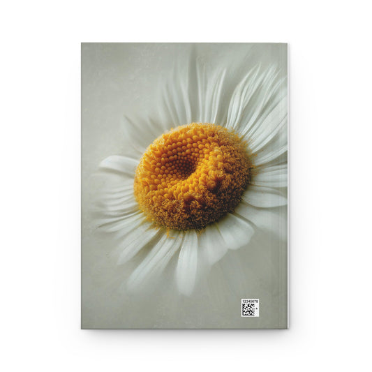 Daisy Watercolor Hardcover Journal — "Simple is More Fun" Inspirational Notebook
